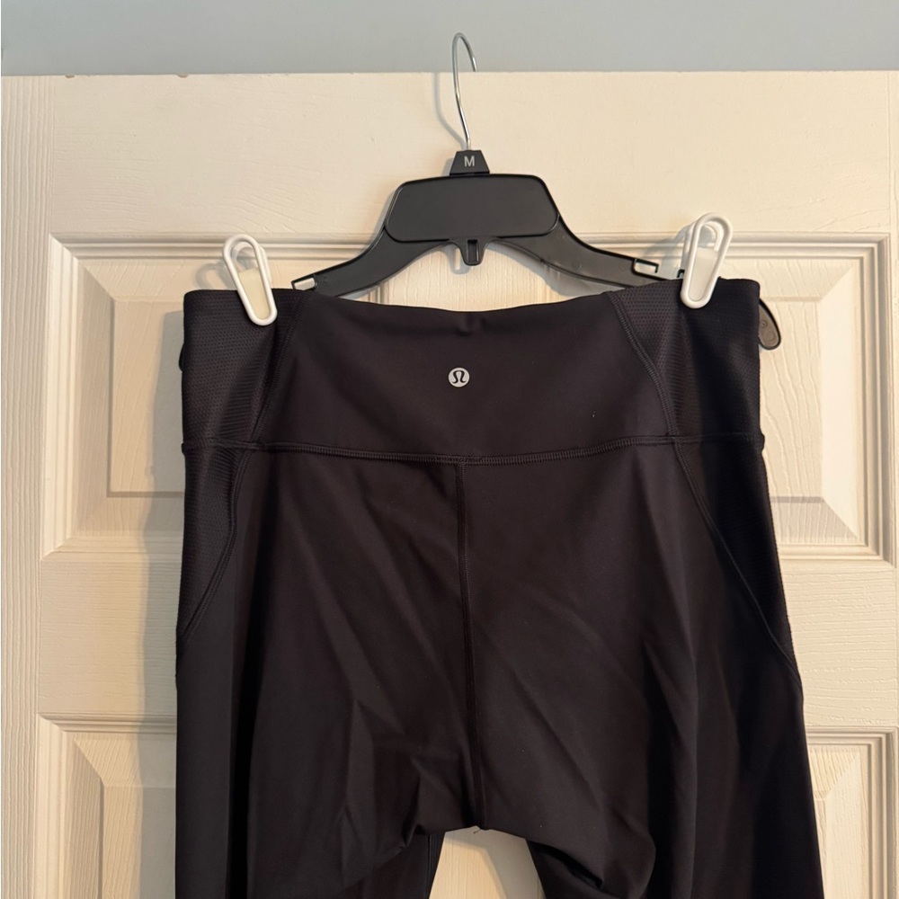 Lululemon Black High-Waisted Mesh Leggings 10, 28” - Picture 4 of 6